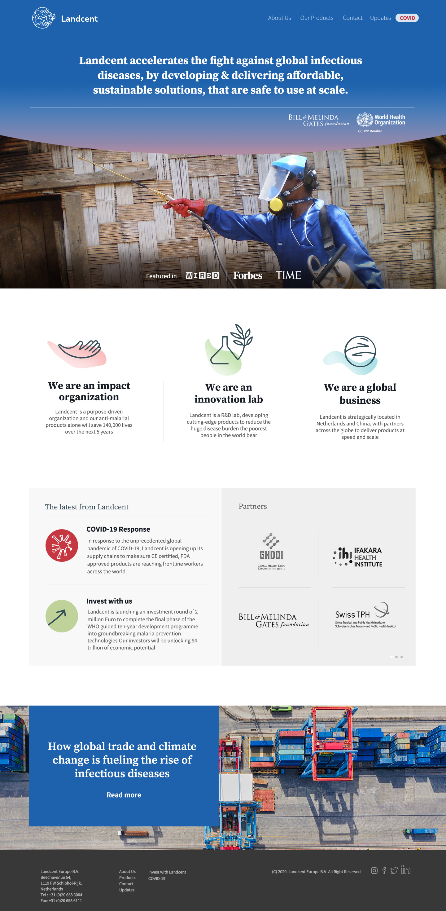 Landcent home screen